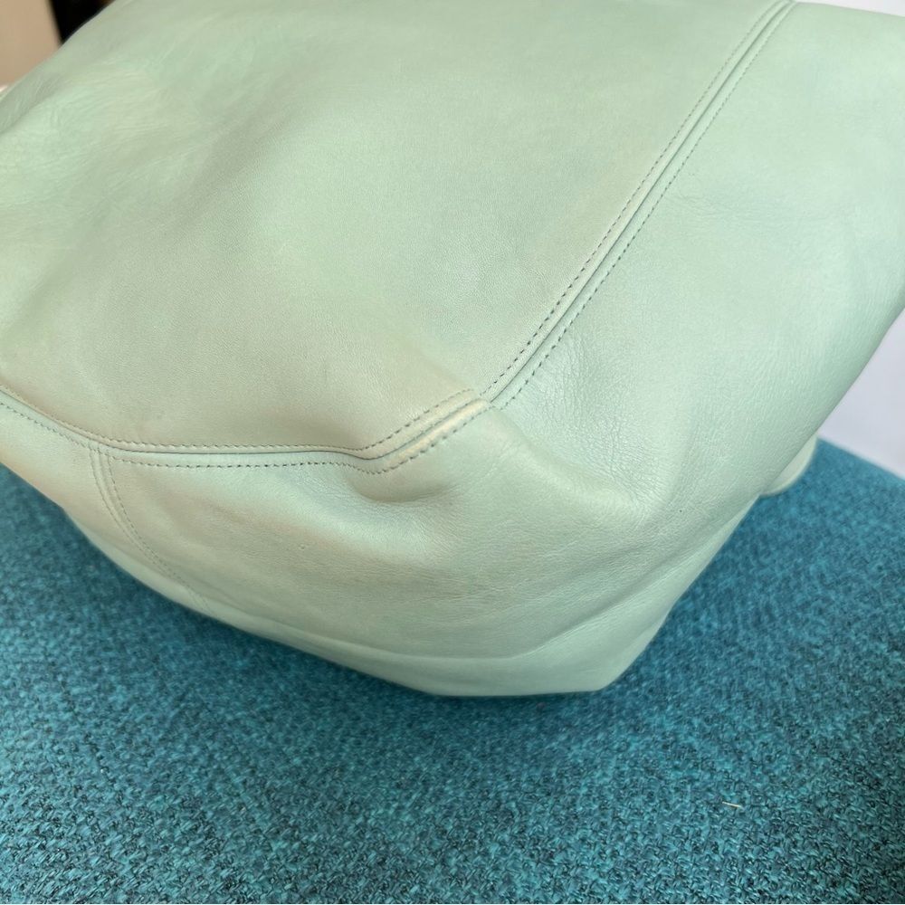 COACH Vintage XL Soho Duffle Tote Shoulder Bag 4082 Aqua Glovetanned Leather USA - Picture 11 of 16